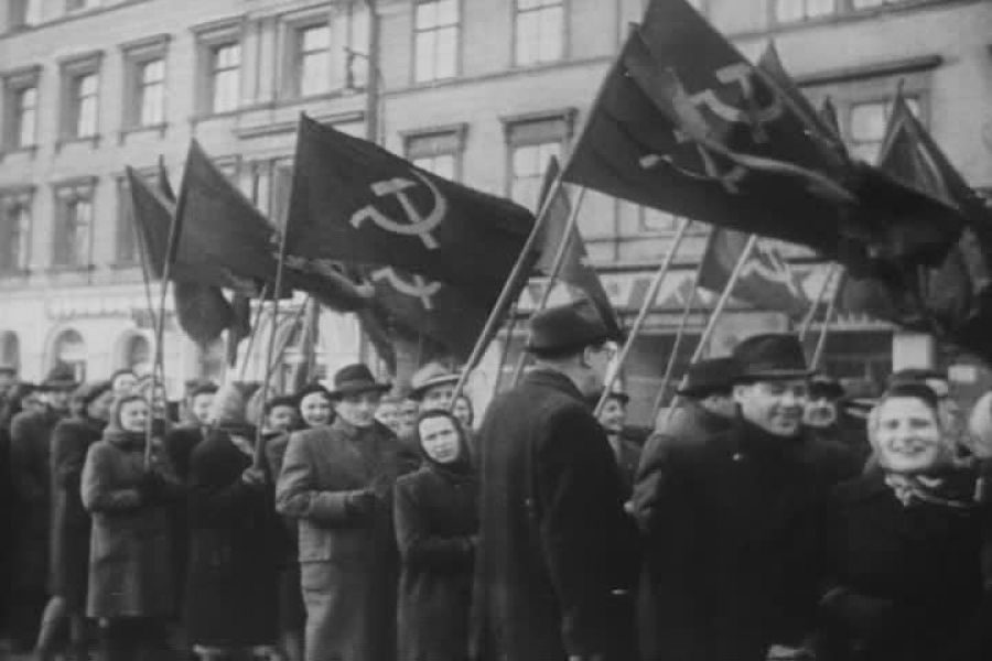 Demonstrations in Prague before the 1948 Communist takeover
