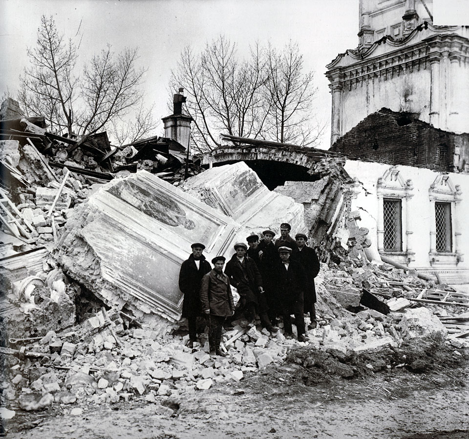 One of the many demolished churches in Russia