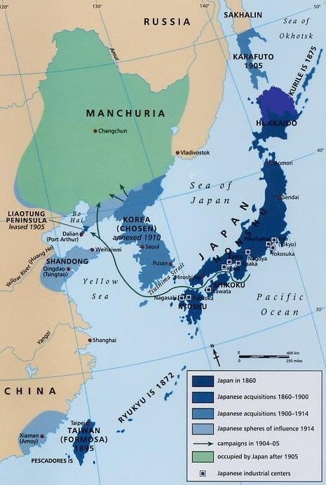 Map of the Russo-Japanese war