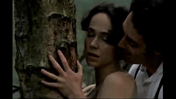Emma consummating her affair in a forest