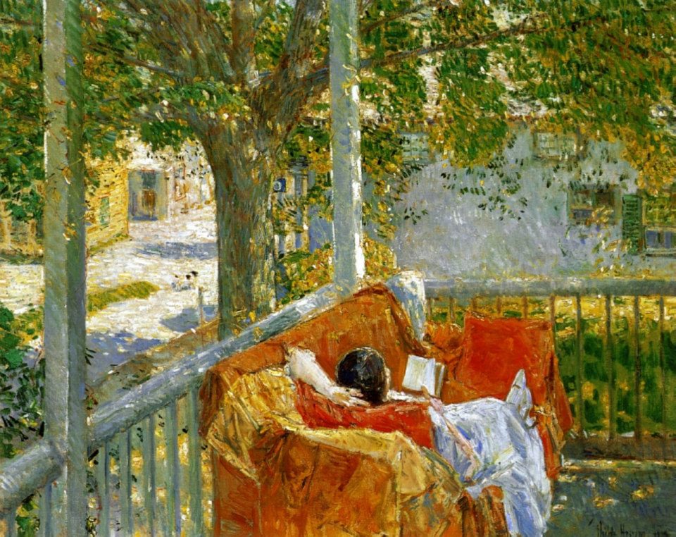 Couch on the Porch by Frederick Childe Hassam