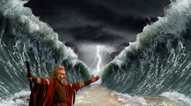 Moses parting of the Red Sea