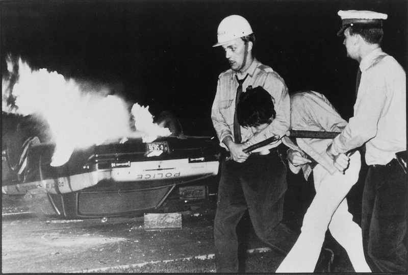 Riots in Montreal against the visit of Pierre Trudeau